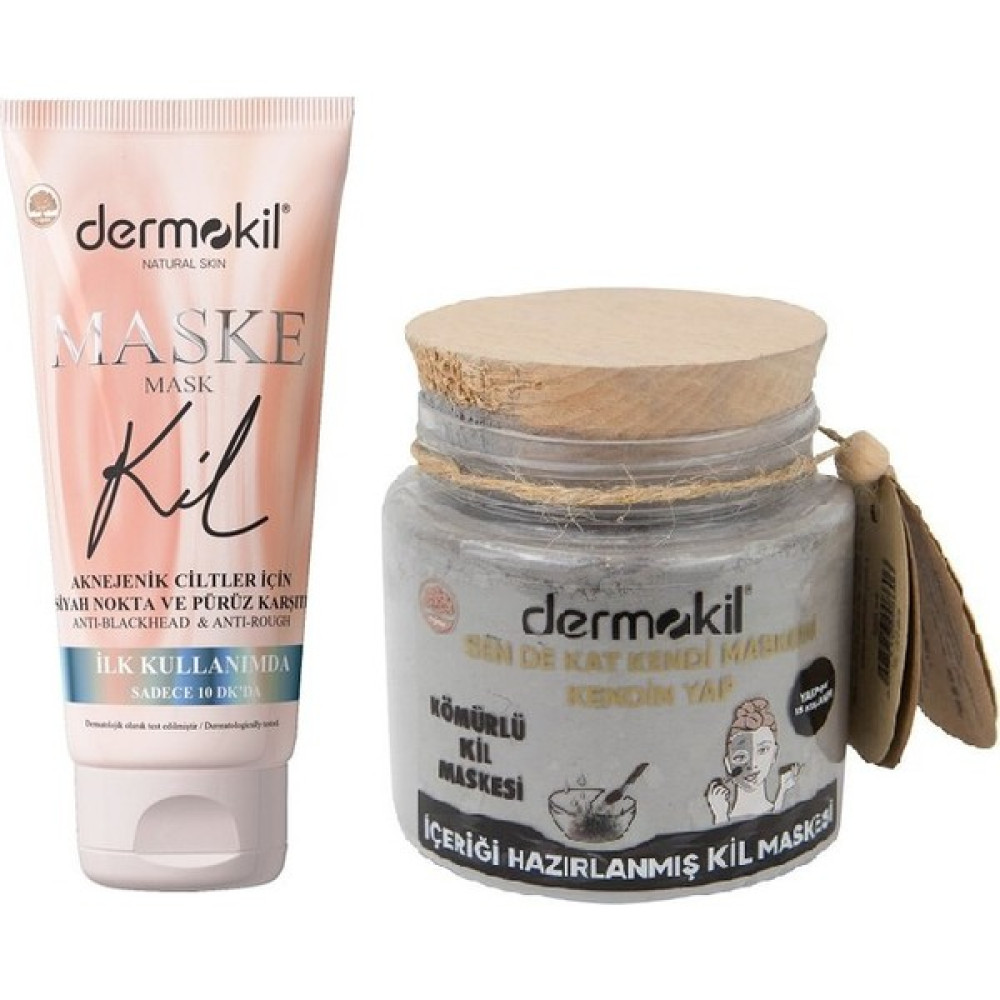 Dermokil Maske Seti Aknejenik Maske + Kömürlü Kil Maskesi Maskeler Fiyatı