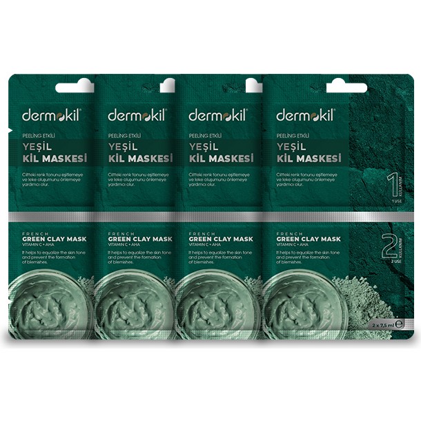 Dermokil Peeling Etkili Yeşil Kil Maskesi 4'lü Set Diğer Fiyatı