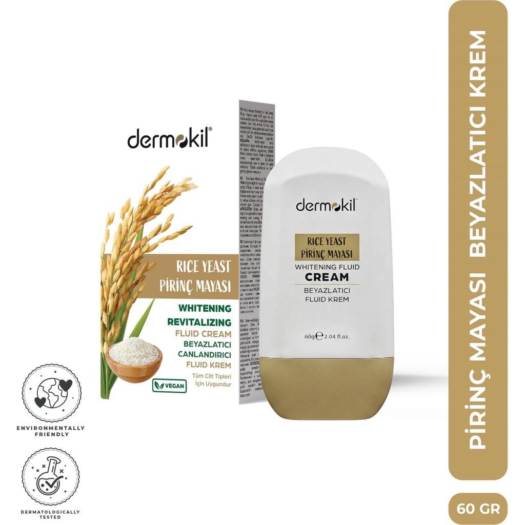 Dermokil Pirinç Mayası Beyazlatıcı Fluid Krem 30 SPF Tüm Cilt Tipleri İçin Aydınlatıcı 60 g Güneş Kremleri ve Losyonları Fiyatı