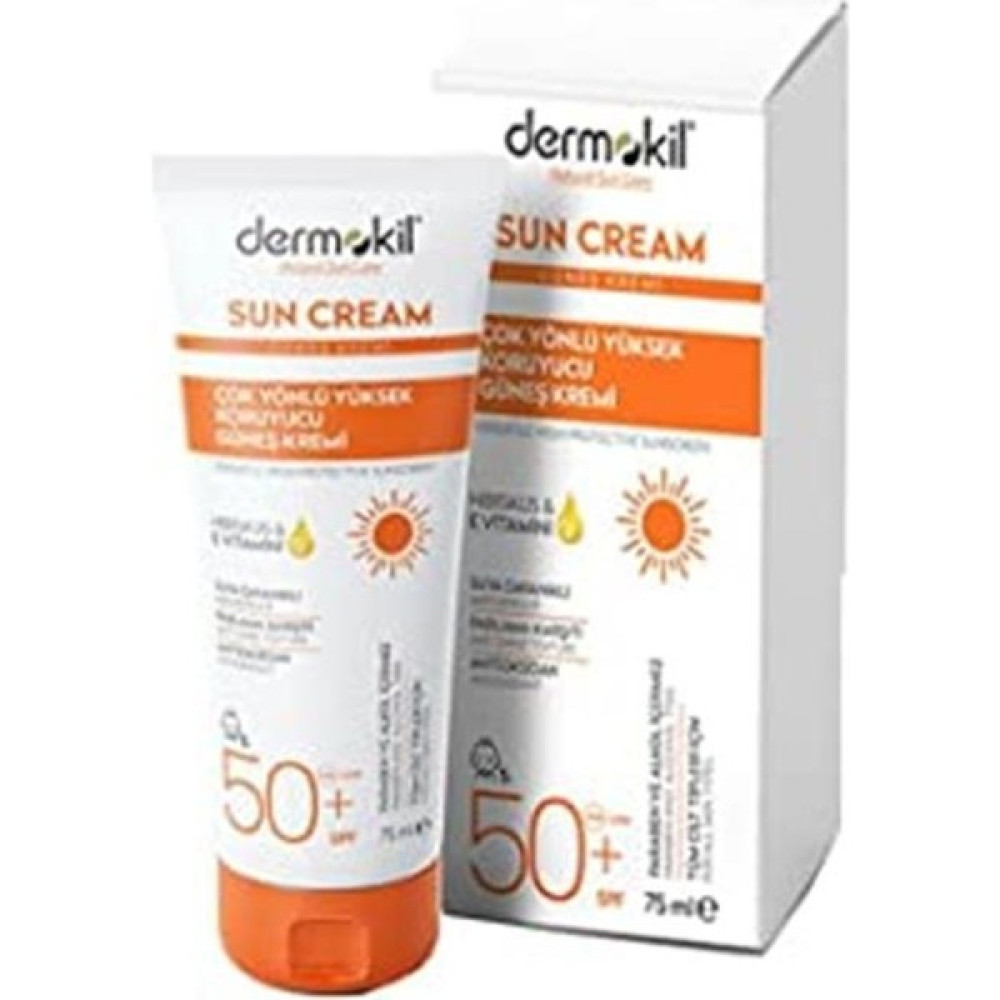 Dermokil Sun Cream Çok Yönlü Yüksek Koruyucu Güneş Kremi SPF50 75 mlYüz Temizley Güneş Kremleri ve Losyonları Fiyatı