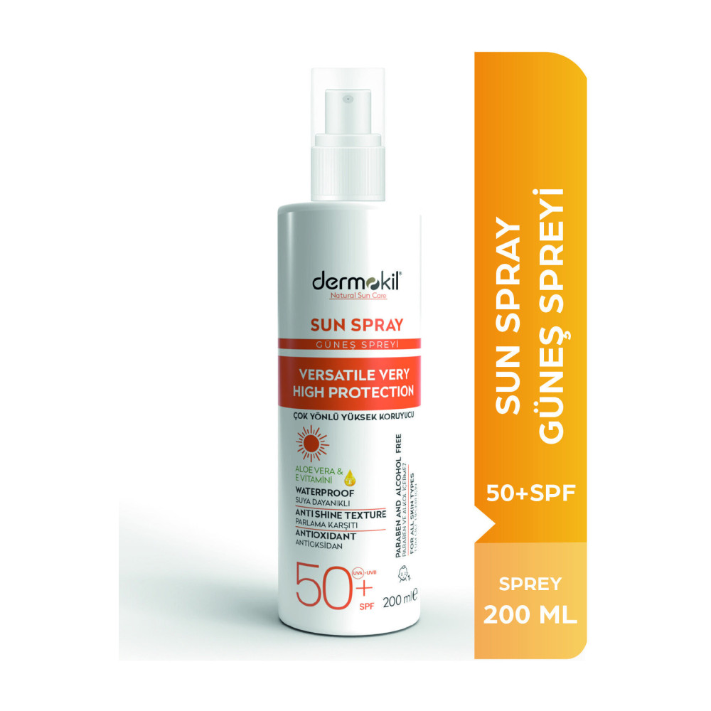 Dermokil Sun Sprey-çok Yönlü Yüksek Koruyucu Güneş Spreyi 50 Spf 200 Ml Güneş Kremleri ve Losyonları Fiyatı