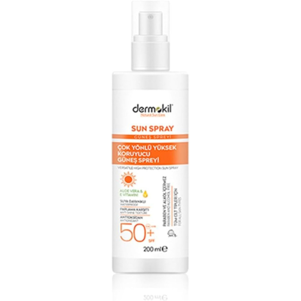 Dermokil Sun Sprey-Cok Yonlu Yuksek Koruyucu Gunes Spreyi 50 Spf 200 Ml 8697916008521 Güneş Kremleri ve Losyonları Fiyatı