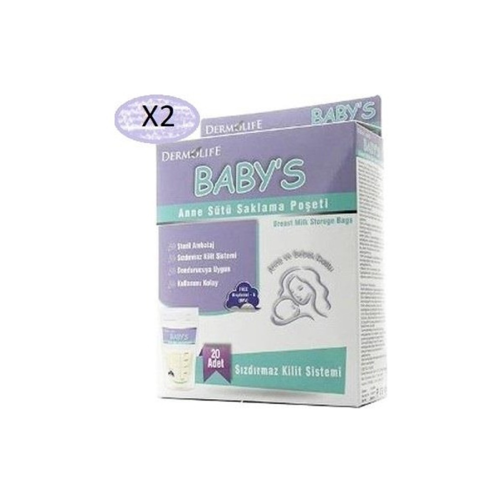 Dermolife Baby's Süt Torbası 20'li 2 Adet - Bej Hamilelik ve Emzirme Fiyatı