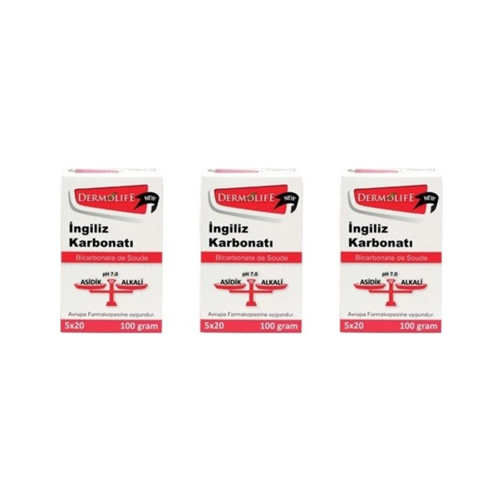 Dermolife Ingiliz Karbonatı 3 x 100 gr - 300 gr Baharat Fiyatı