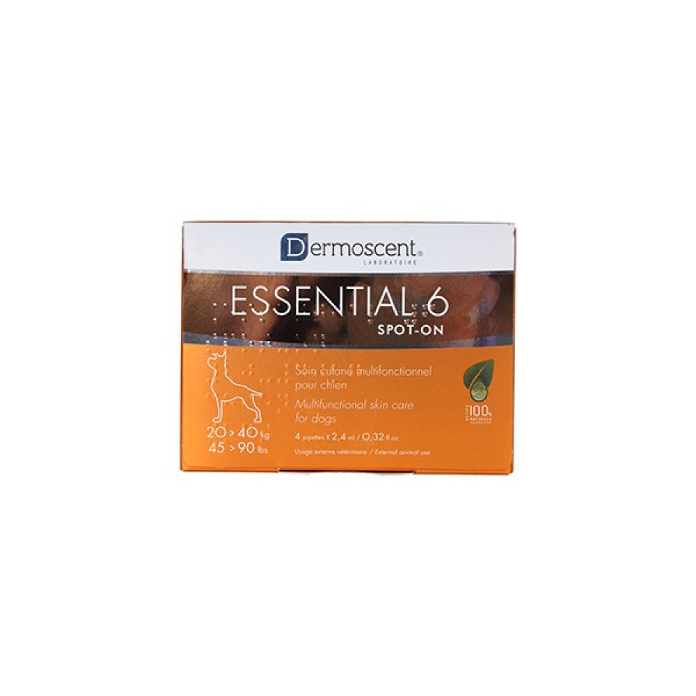 Dermoscent Essential 6 Spot-On 20-40KG Köpekler Için Deri Bakım Ürünü 4x2.4ml Evcil Hayvan Ürünleri Fiyatı