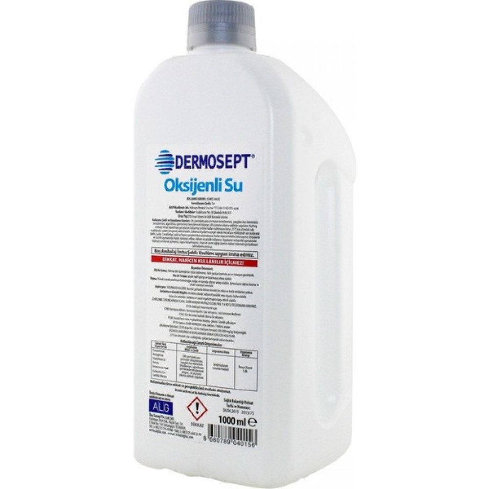 Dermosept Oksijenli Su 1000ML - 12 Adet - 1 lt Hijyen ve Temizlik Fiyatı
