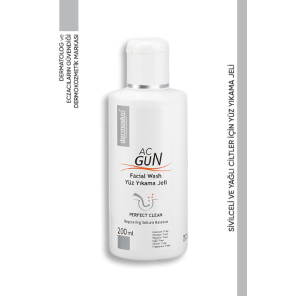 Dermoskin Acgun Sivilce ve Akneli Ciltler için Yüz Yıkama Jeli 200 ml Cilt Temizleme ve Peeling Fiyatı