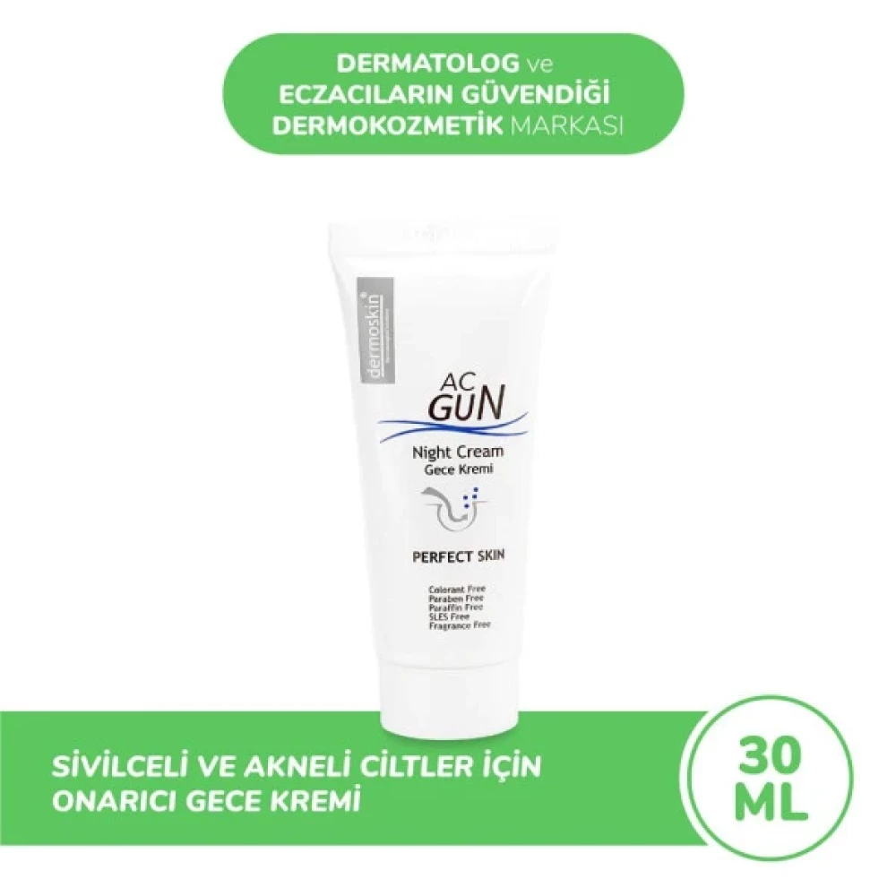 Dermoskin Acgun Yagli Ciltler Icin Gece Kremi 30 Ml Gece Kremleri Fiyatı