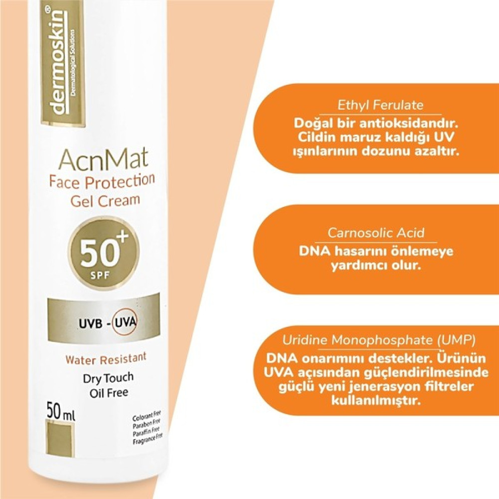 Dermoskin Acne Mat Face Protection Gel Cream SPF50 Oto Boyaları Fiyatı
