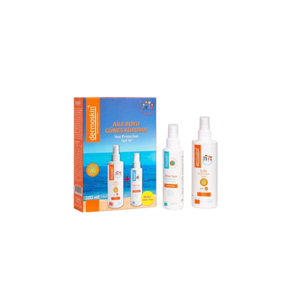 Dermoskin Aile Boyu Güneş Koruyucu Sprey Spf50 200 Ml After Sun 100 Ml Hediye Güneş Sonrası Kremler ve Losyonları Fiyatı