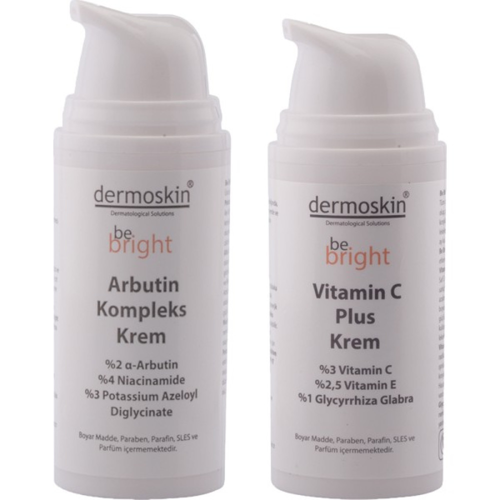 Dermoskin Leke Gideririci Be Bright Arbutin Kompleks Krem + Be Bright Vitamin C Plus Krem -2'li Leke Kremi Fiyatı