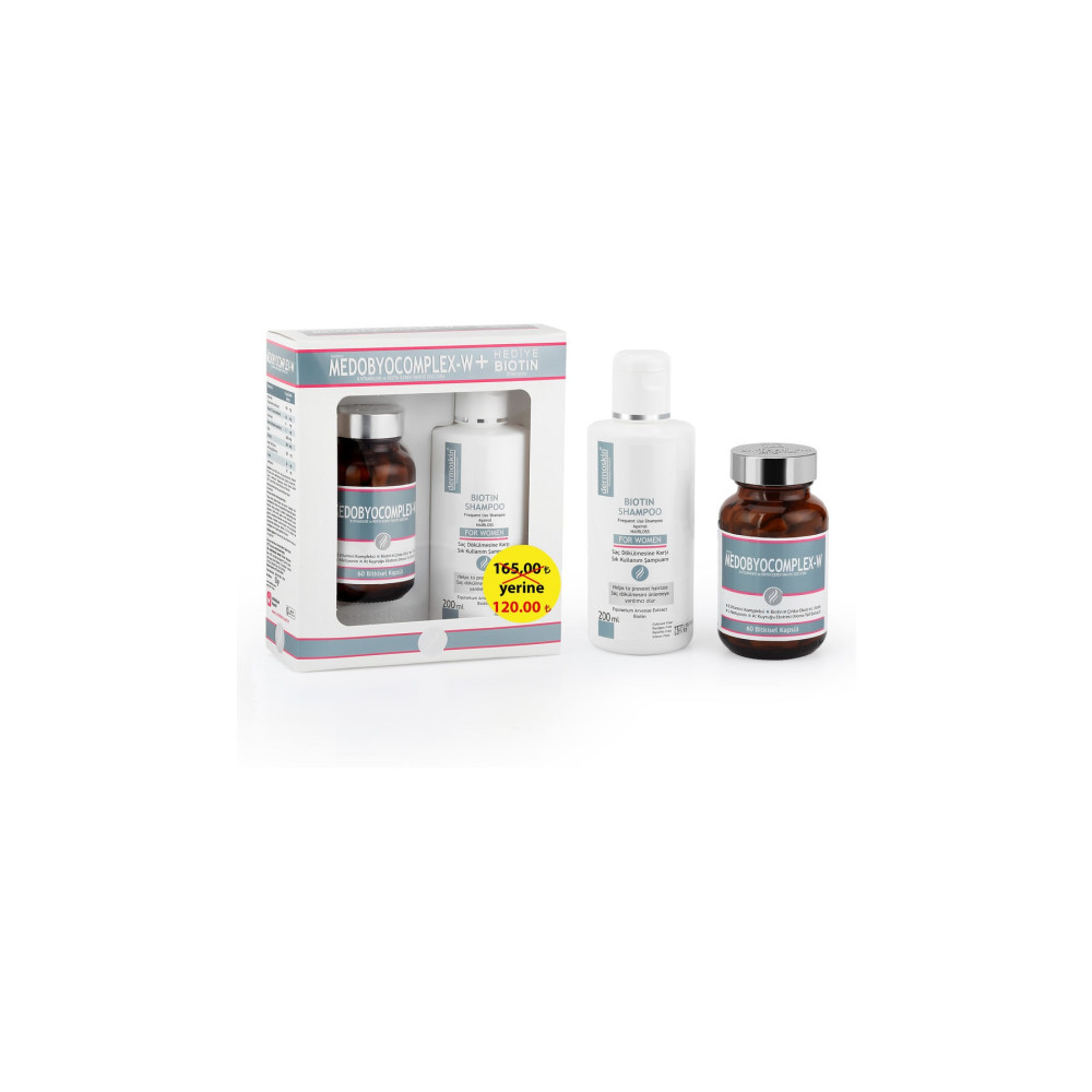 Dermoskin Medobyocomplex W Kadın 60 Kapsül + Biotin Şampuan 200 ml Şampuan ve Saç Kremi Fiyatı