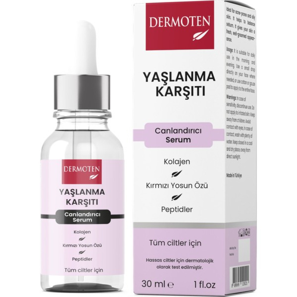 Dermoten , Cilt Bakım Serumu 30 ml Anti-Aging / Yaşlanma Karşıtı Fiyatı