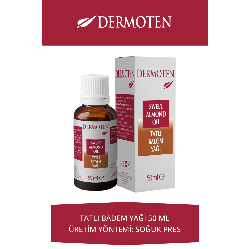 Dermoten Tatlı Badem Yağı (Soğuk Pres) 50 ml Cilt ve Yüz Bakımı Fiyatı