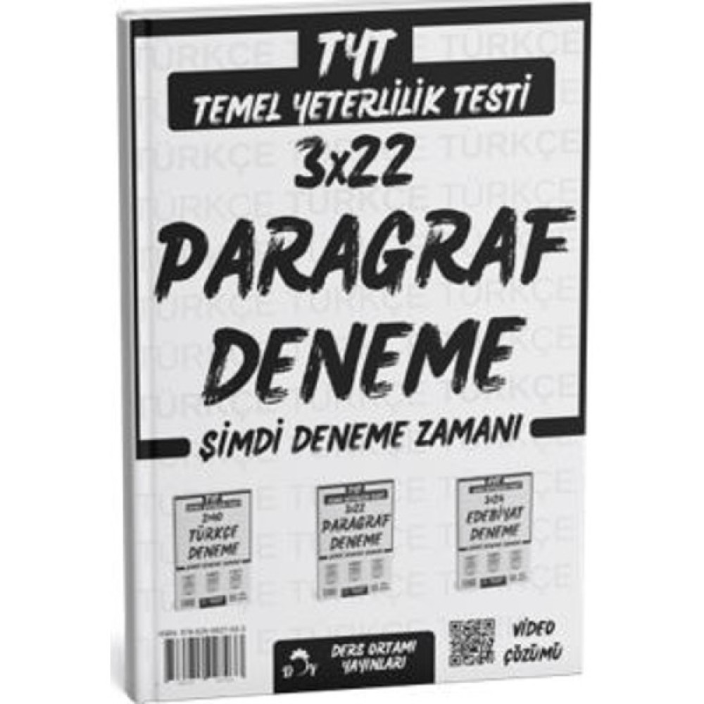 Ders Ortamı Yayınları 2025 Tyt Paragraf 3 Deneme Tamamı Video Çözümlü Temel Yeterlilik Testi (TYT) Fiyatı