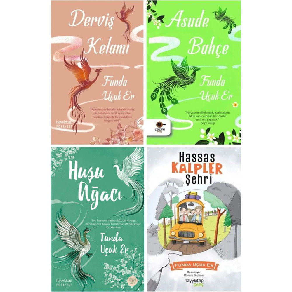 Derviş Kelamı - Asude Bahçe - Huşu Ağacı - Hassas Kalpler Şehri 4 Kitap Set - Funda Ucuk Er Din Kitapları Fiyatı