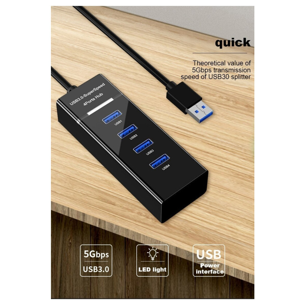 Derwell 4 Port Usb 3.0 Hub Çoğaltıcı Çoklayıcı Swıtch Hızlı Çoklama Dişi Splitter Laptop Bilgisayar Için Kablo ve Adaptör Fiyatı