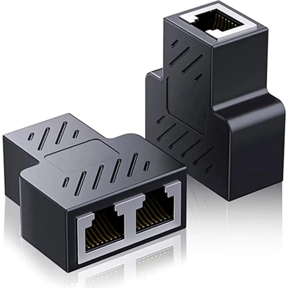 Derwell RJ45 Splitter Adaptörü Çift Portlu Ethernet Kablosu Uzatıcı Ağ Bağlayıcısı CAT5E/CAT6/CAT7 Pc/laptop - Siyah Renk Network Aksesuarları Fiyatı