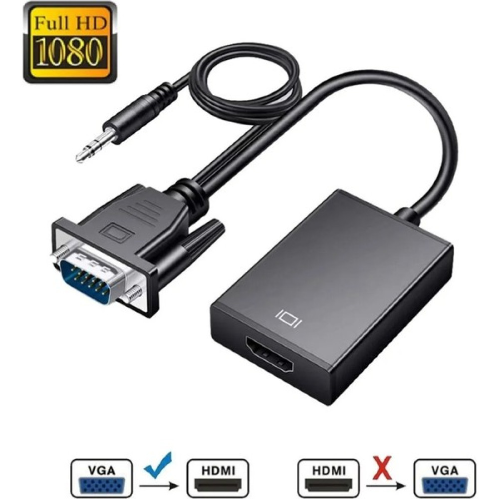 Derwell Yeni Nesil VGA To Hdmı Adaptörü Çıkış 1080P VGA Erkek Hdmı Kadın Ses Video Kablosu Dönüştürücüsü Oto Boyaları Fiyatı