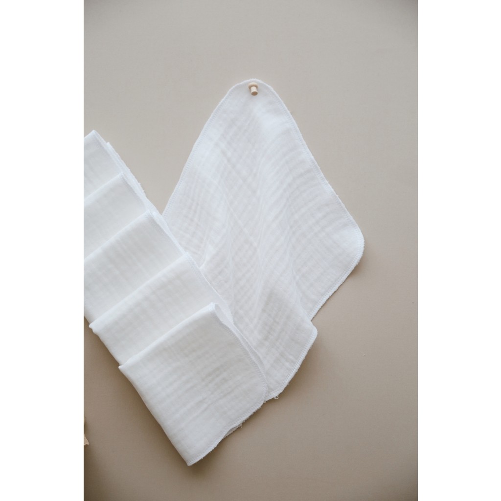 Dery Baby 4kat Müslin 6lı 25*25 Ağız Mendili - 25 x 25 cm - Beyaz Mama Önlüğü Fiyatı
