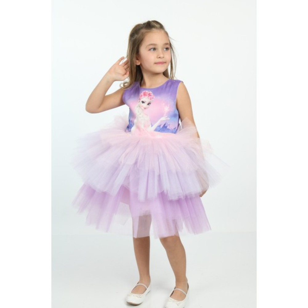 Derya Bebek Butik Elsa Tüllü Abiye Elbise Elsa Kostüm Elsa2 Kız Çocuk Elbise Fiyatı