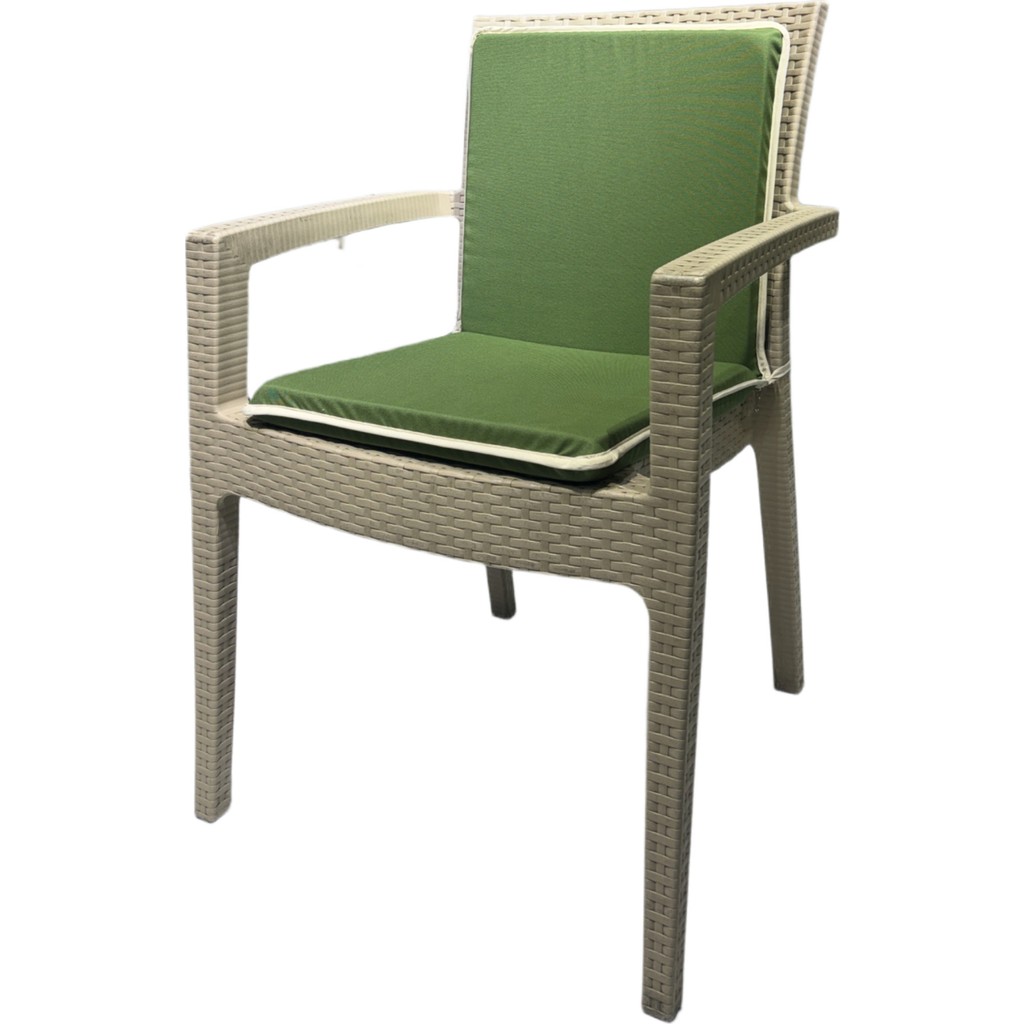 Derya Ticaret Sandalye Minderi Sırt Dayamalı 4 Adet - 40 x 40 cm - Yeşil Standart Sandalye Fiyatı