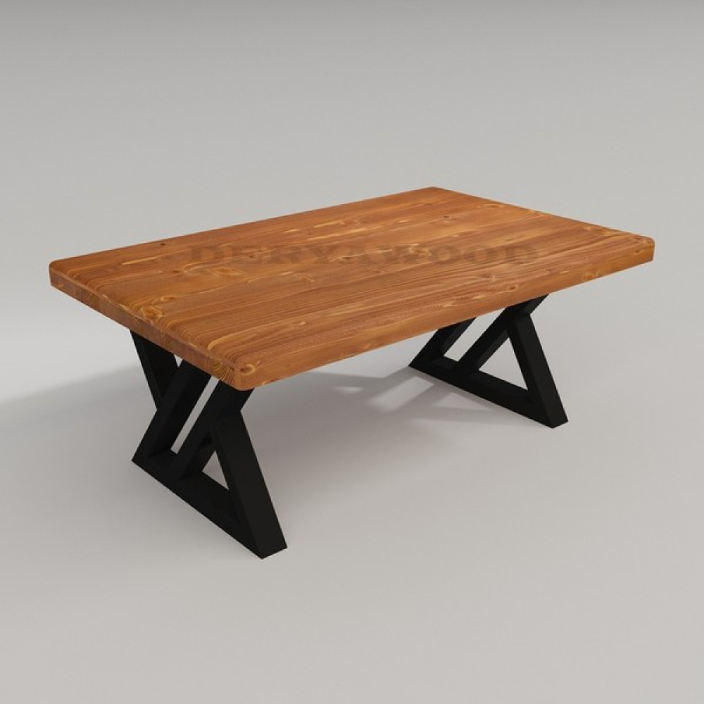Deryawood Masif Ahşap Mobel Orta Sehpa 90*90*45 cm - Açık Ceviz Orta Sehpa Fiyatı