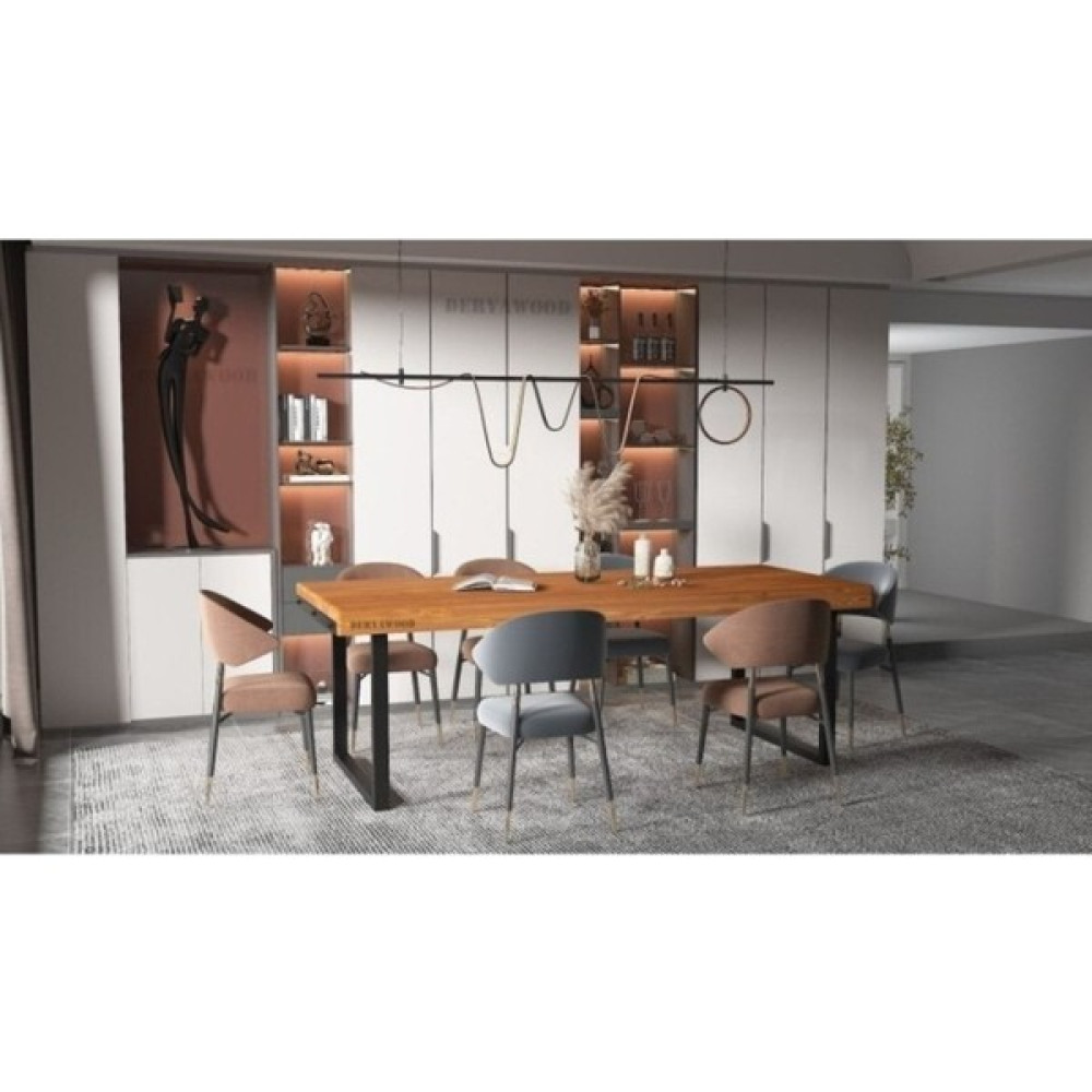 Deryawood Masif Ahşap Ribes Yemek Masası 85*100*76CM - Açık Ceviz Yemek & Mutfak Masası Fiyatı