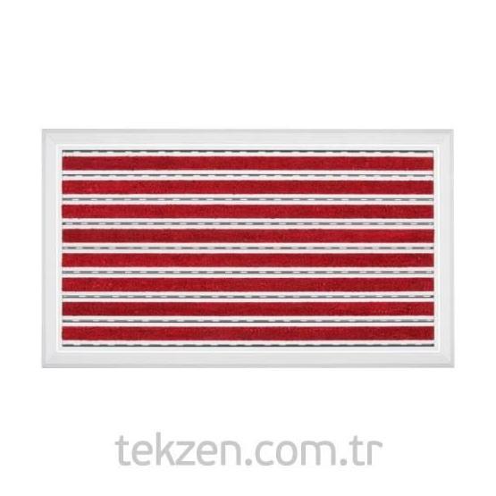 Desan 48x80 cm Koko Fitilli Alüminyum Paspas Kırmızı