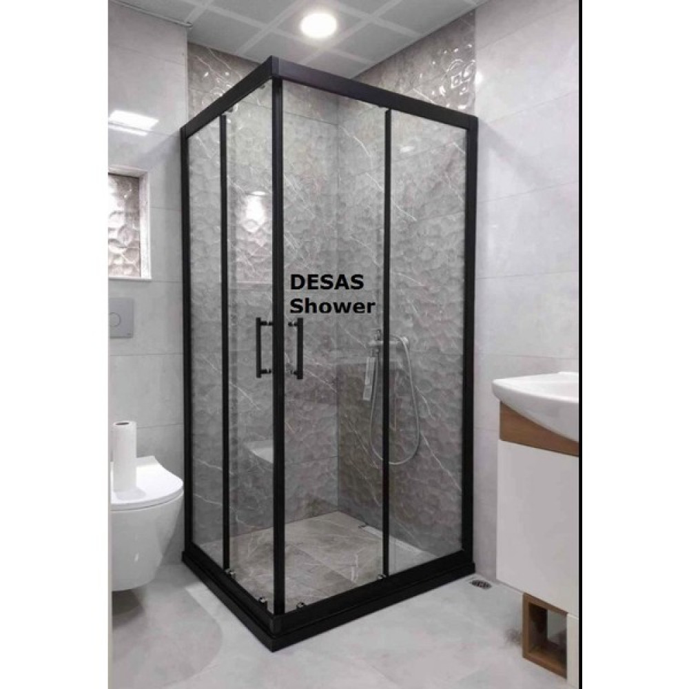 Desaş Shower Duşakabin Siyah (1014) 90X90 Bazalı Duşakabin Fiyatı