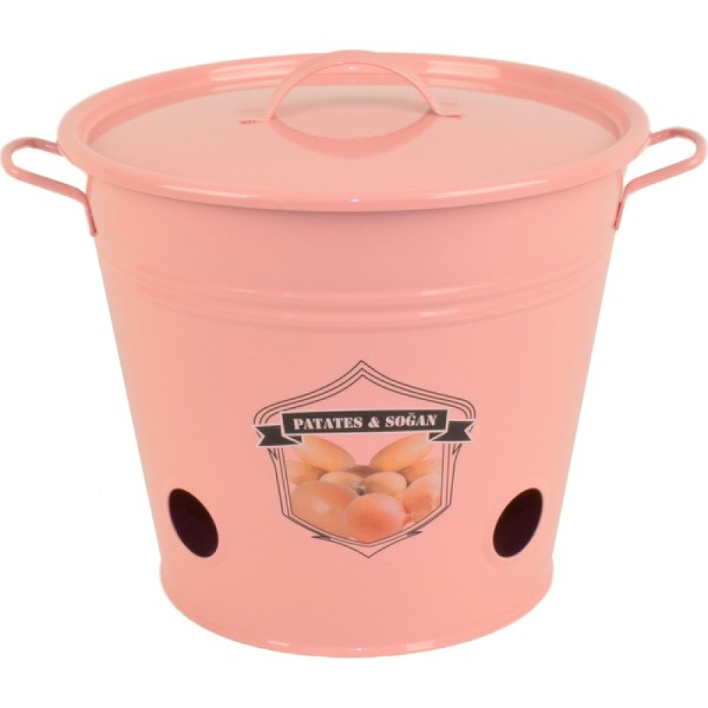 Desen Dekorasyon Patates Soğanlık Tekli Pembe Saklama Kapları Fiyatı