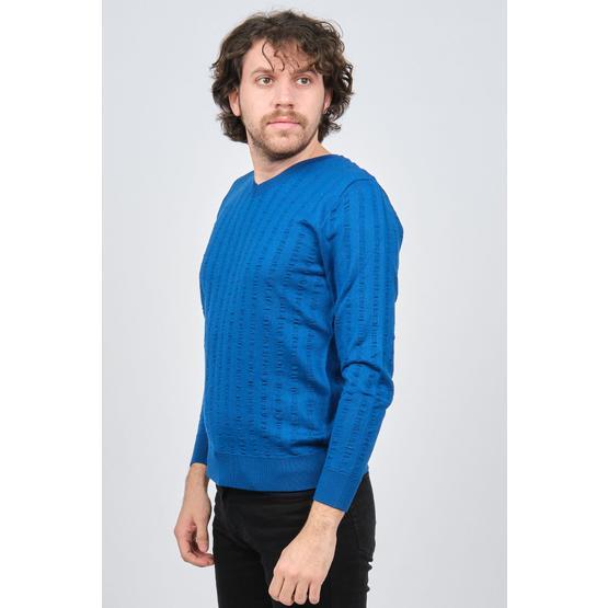 Desen Triko 0249626 Saks Erkek Kazak