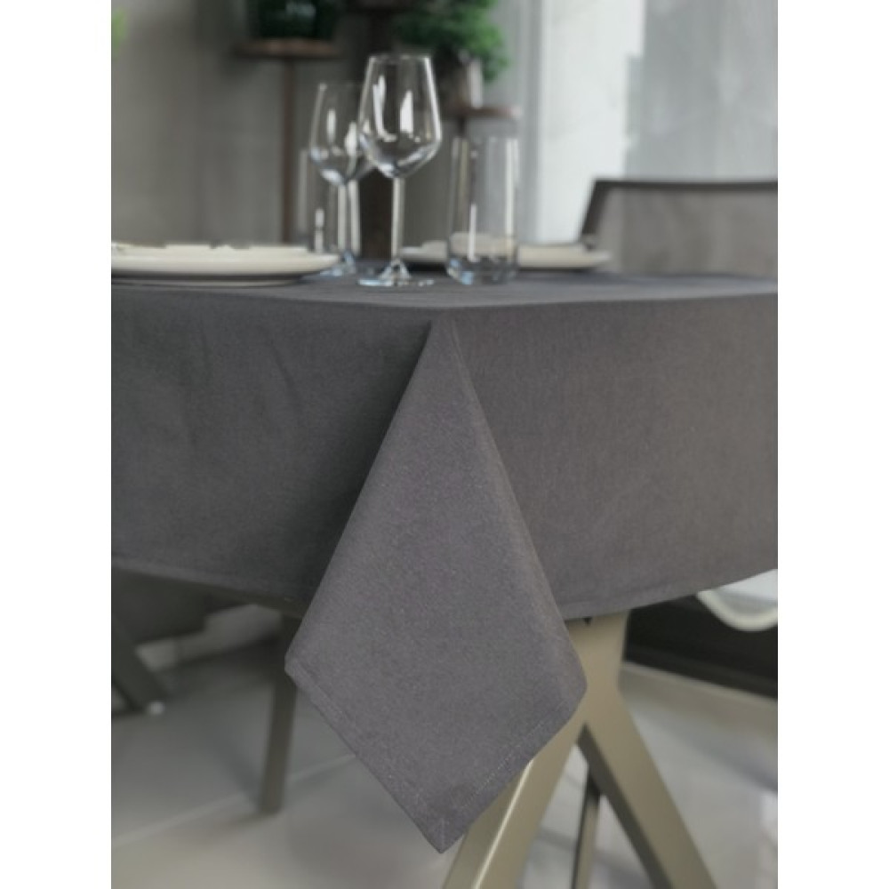Desenizmir Masa Örtüsü Düz Renk - 130 x 170 cm - Antrasit Masa Örtüsü Fiyatı