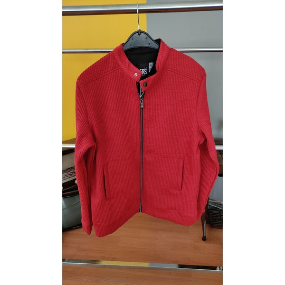 Deseo Boutique Erkek Kırmızı Renk Klasik Tarz Şık Fermuarlı Ceket Erkek Ceket Fiyatı