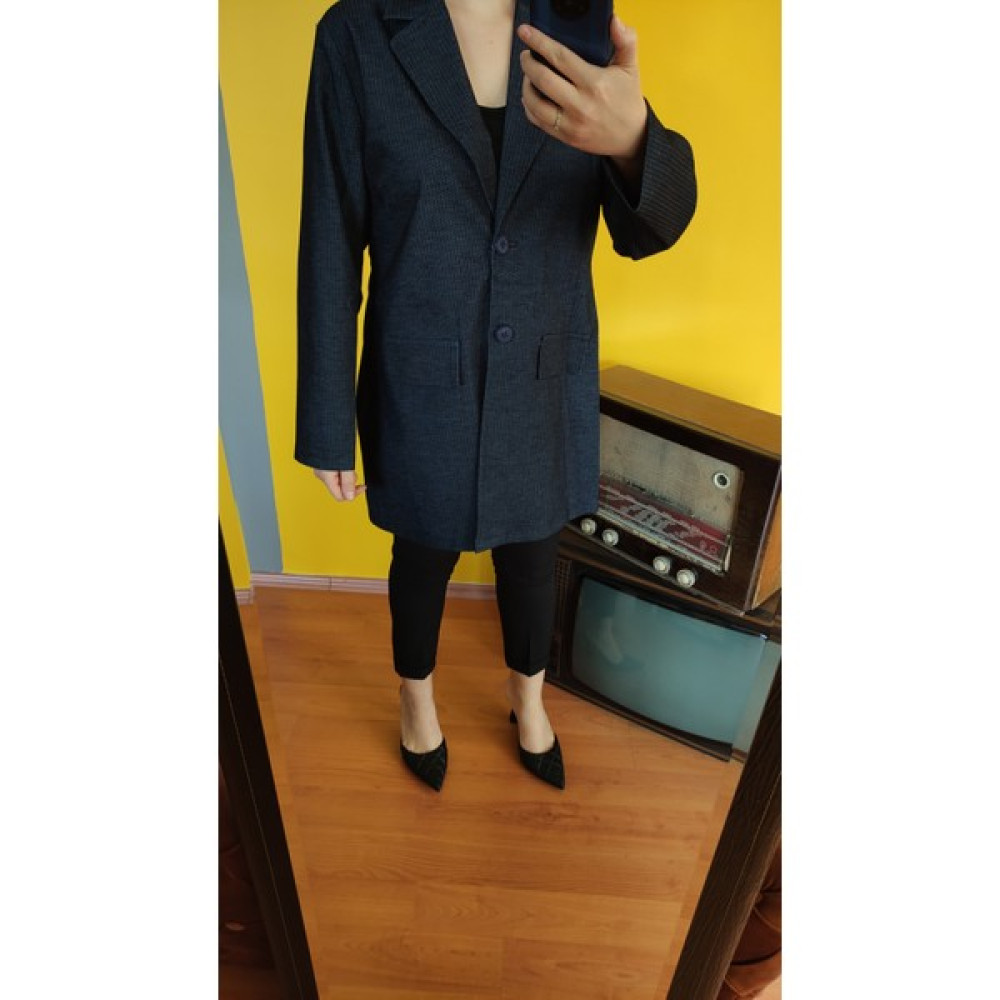 Deseo Boutique Kadın Koyu Lacivert Renk Kot Blazer Ceket Bayan Ceket Fiyatı