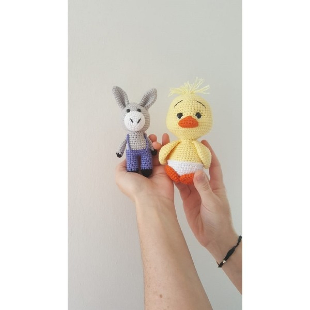 Design By Oykum 2'li Amigurumi Oyuncak(Ördek ve Eşek) - Renkli Bebek Oyuncakları Fiyatı