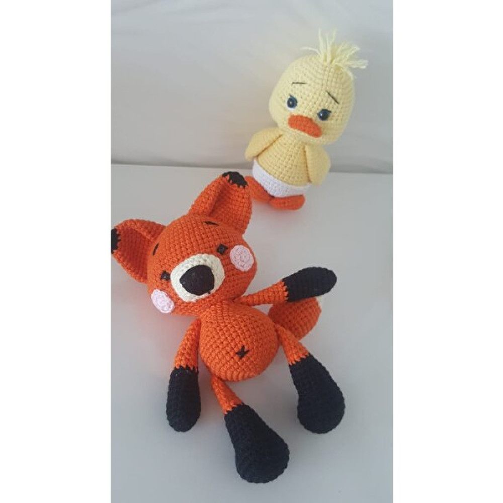 Design By Oykum Amigurumi Tilki ve Ördek Amigurumi 2'li Set Bebek Oyuncakları Fiyatı