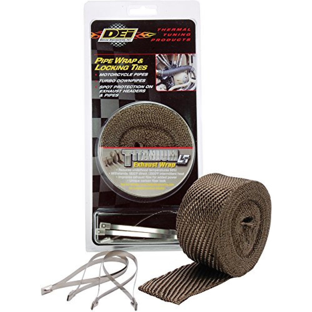 Design Engineering 010123 2" x 25' Pipe Wrap Kit with 4 Locking Ties - Titanium