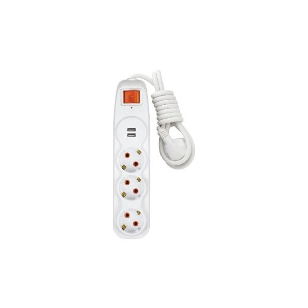 Design Love 3'lü Akım Korumalı Çocuk Korumalı Grup Priz 2'li USB Hızlı Şarj Destekli 1.5 Metre - 15m Prizler Fiyatı