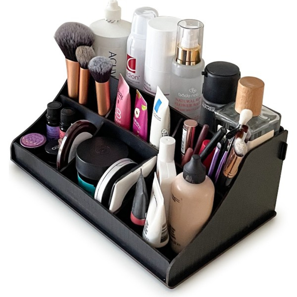 Design Otto Bella Small Ahşap Makyaj Takı Banyo Kozmetik Düzenleyici Organizer - Siyah Makyaj Fırça ve Aksesuarları Fiyatı