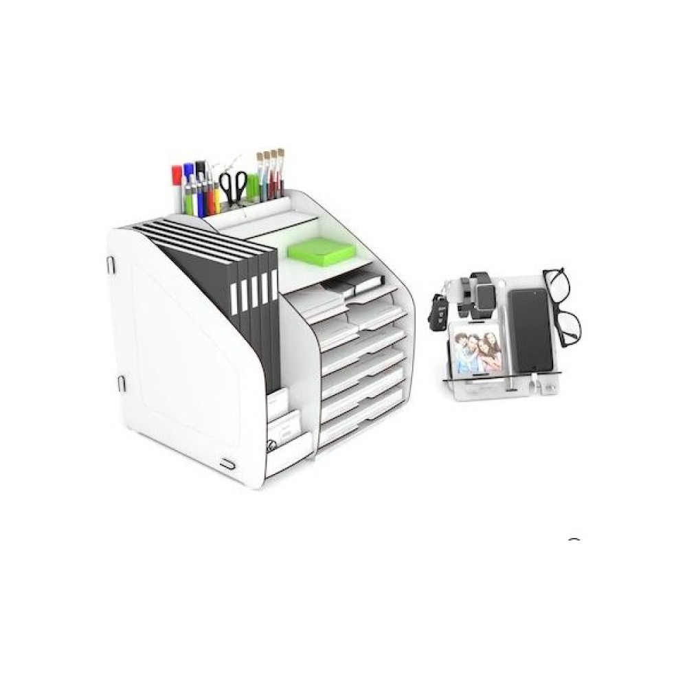 Design Otto Fx XL Modest A4 Evrak Rafı Masaüstü Organizer Beyaz Ofis Seti Fiyatı