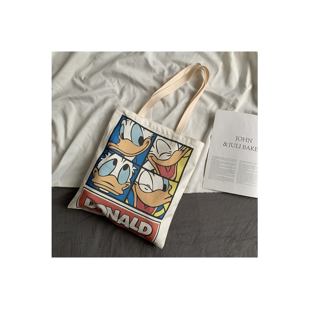 designedfy Donald Baskılı Bez Çanta 35 x 40 Beden Unisex Çanta & Cüzdan ve Seyahat Çantaları Fiyatı