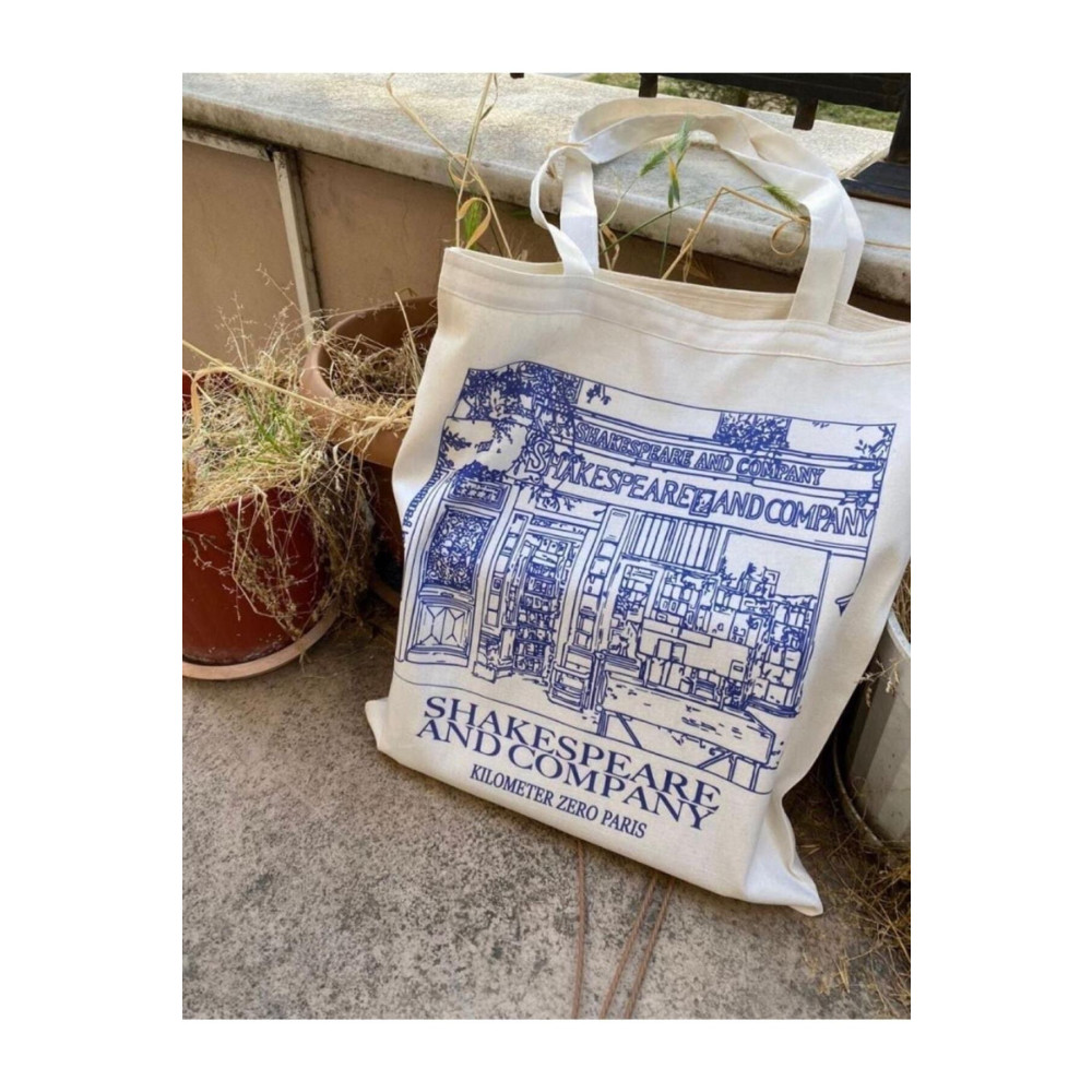 designedfy Shakespeare And Company Baskılı Bez Çanta 35 x 40 Beden Unisex Çanta & Cüzdan ve Seyahat Çantaları Fiyatı