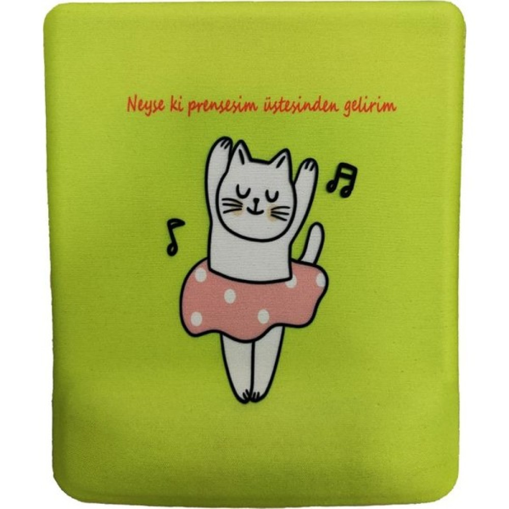 DesignEv Prenses Kedi Desenli Bilek Destekli Dikdörtgen Mousepad Mouse Pad Fiyatı
