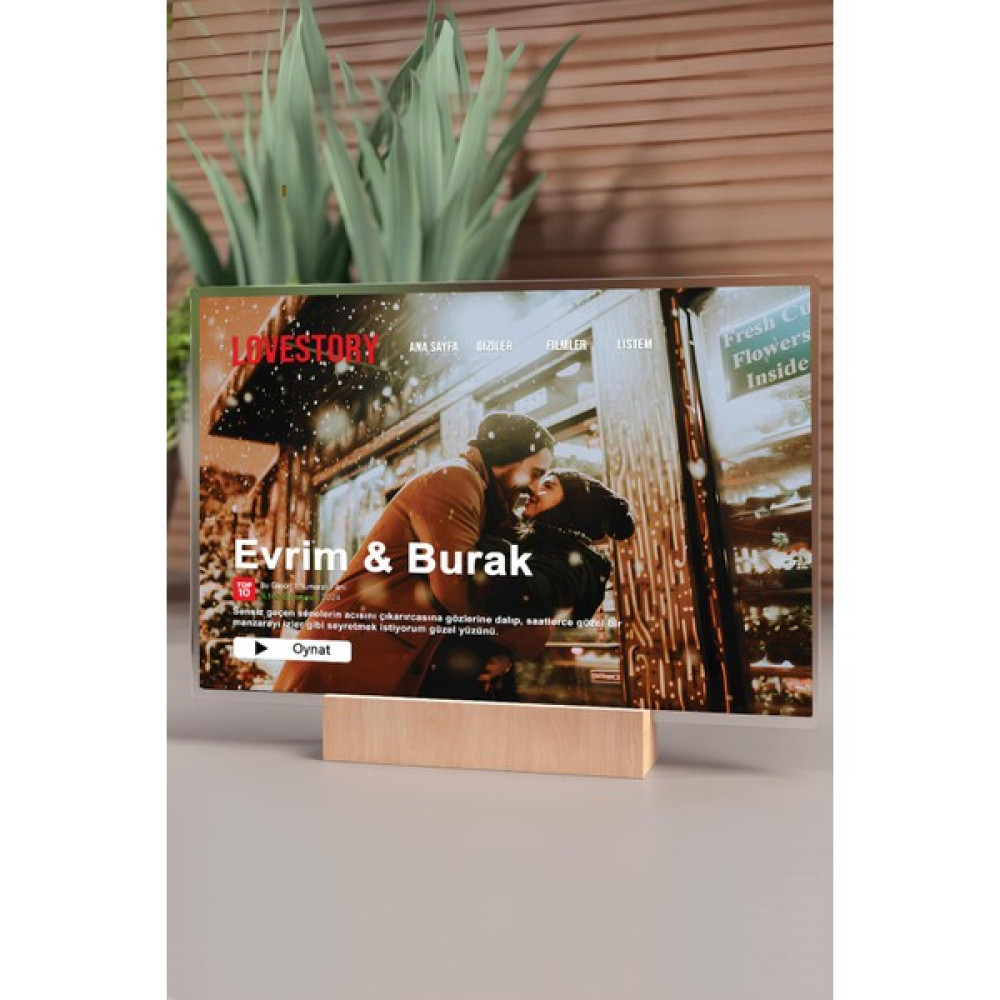 Desna Design Kişiye Özel Fotoğraflı, Notlu ve Isimli Netflix Temalı Fotoğraf Çerçevesi 13 x 18 cm Hediyelik Eşya Fiyatı