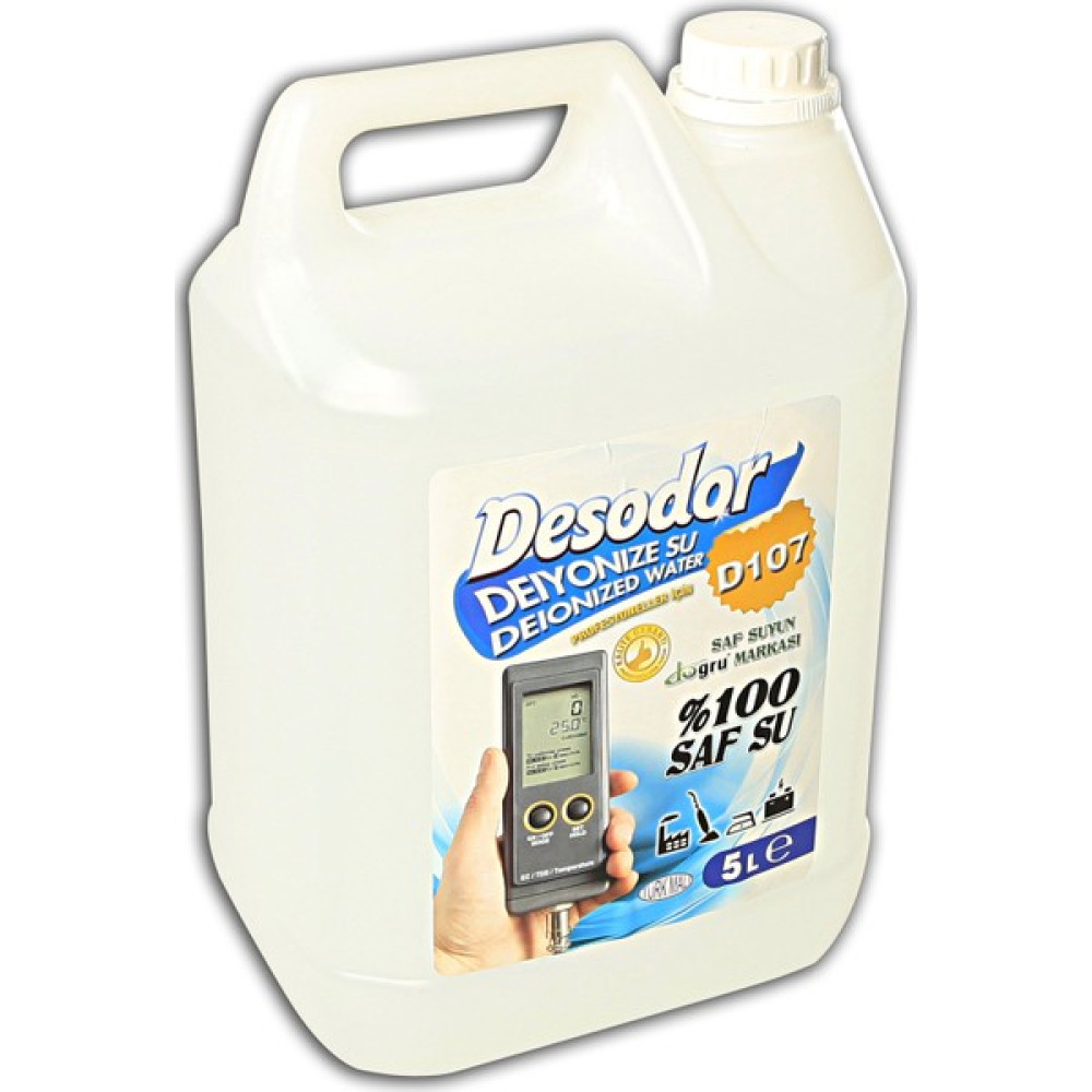 Desodor D107 Deiyonize Su Deionized Water Saf Su Destile Su 5 lt Akü & Akü Malzemeleri Fiyatı