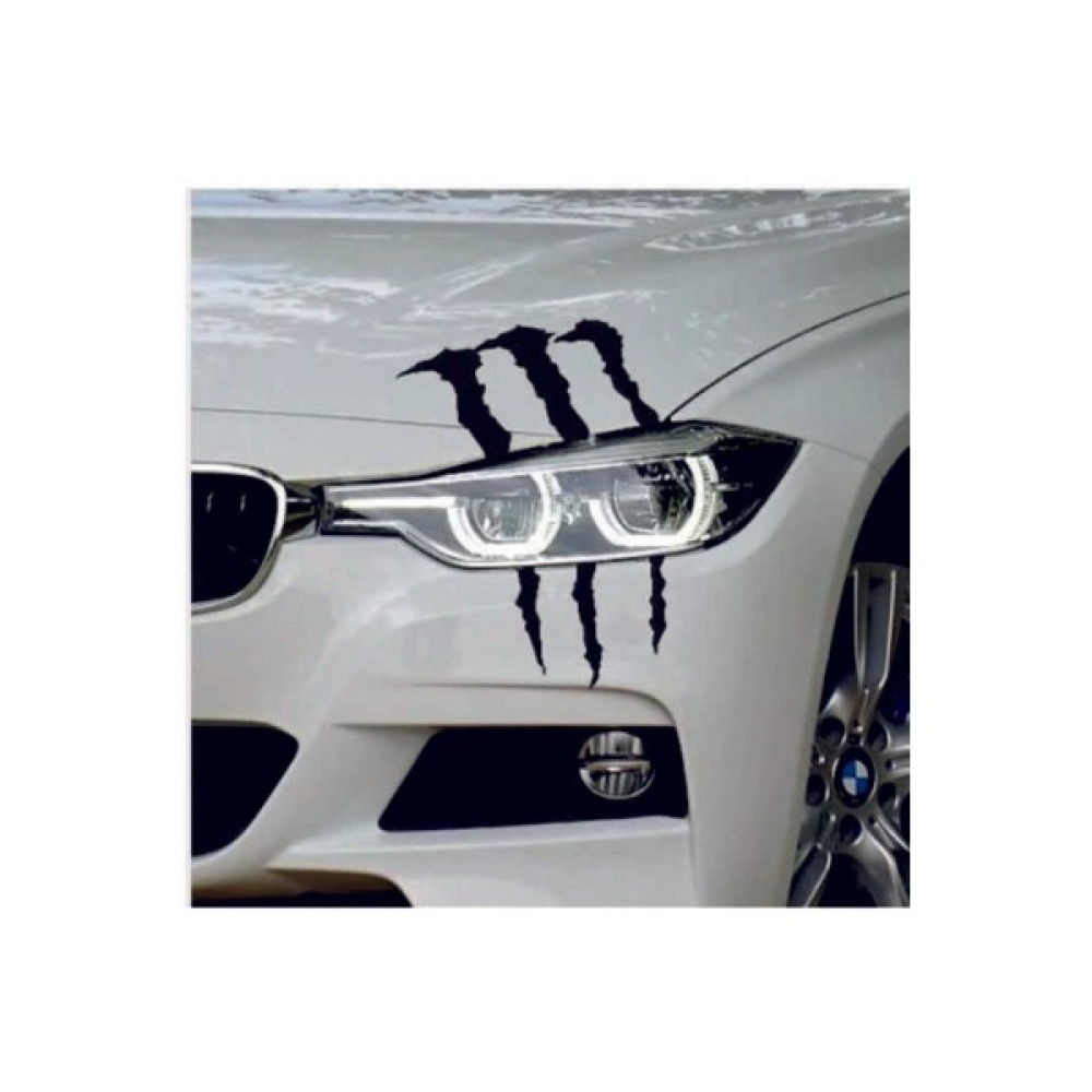 Dest-i Go Canavar Pençe Izi Uzun Siyah Oto Sticker 40*20 cm - Standart - Renkli Oto Boyaları Fiyatı