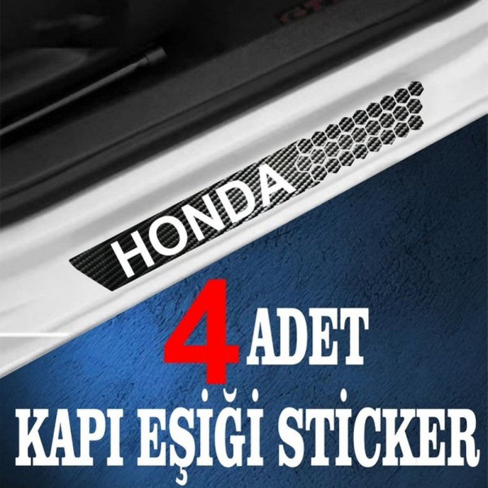 Dest-i Go Honda Özel Oto Kapı Eşikleri Sticker Karbon 4 Adet - Standart - Renkli Oto Boyaları Fiyatı