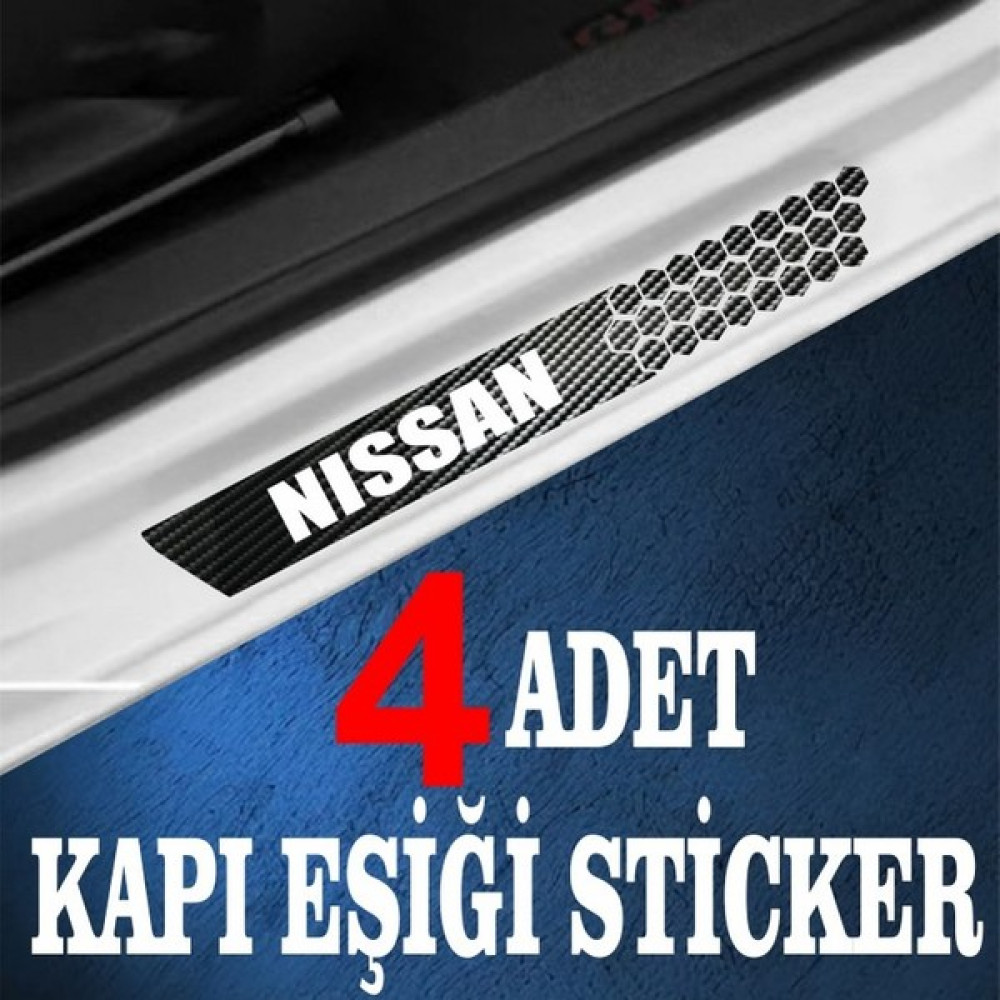 Dest-i Go Nissan Özel Oto Kapı Eşikleri Sticker Karbon 4 Adet - Standart - Renkli Oto Boyaları Fiyatı
