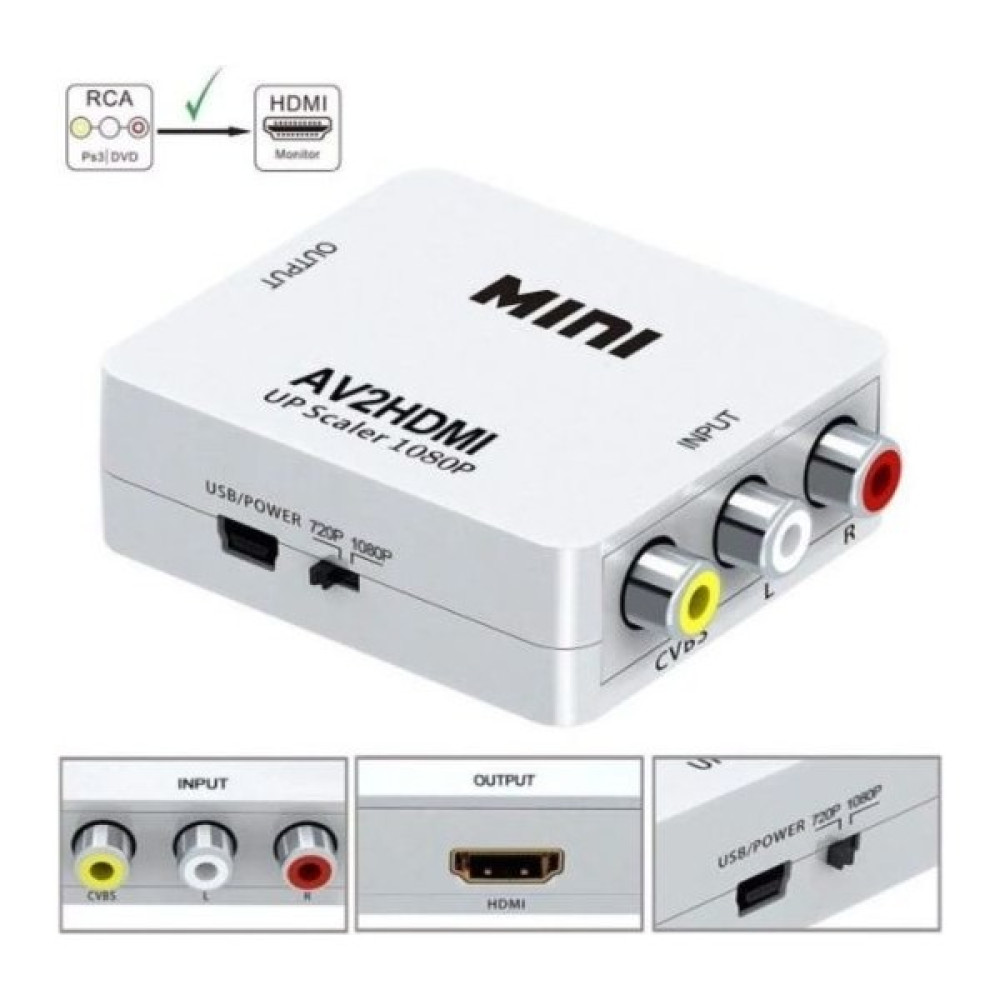 Deste Elektronik Rca To HDMI Görüntü ve Ses Dönüştürücü Av2 To HDMI Dönüştürücü Ses Kablosu Fiyatı